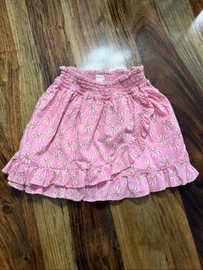 Crewcuts Children's Pink Ruffle Skirt with Shell Print Sz 4/5